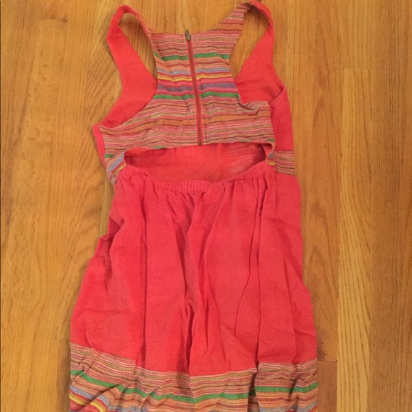 Urban outfitters red\orange open back dress - Picture 2 of 3